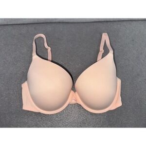 Pink Victoria's Secret Bra Size 32DD Light Orange Everywhere Push Up Convertible